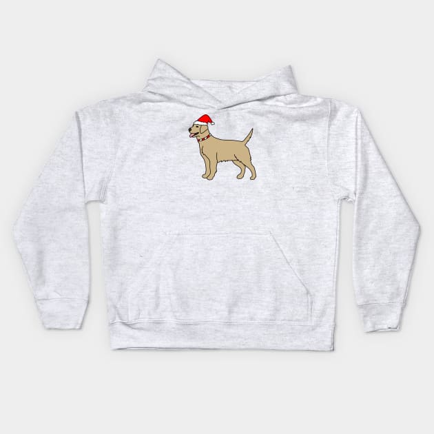 Christmas Dog Kids Hoodie by Kelly Louise Art